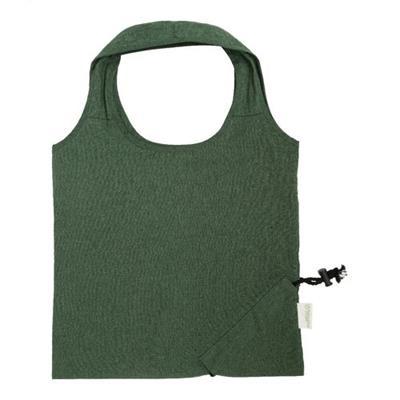 Sac shopping pliable en coton recyclé et RPET Miko Vert
