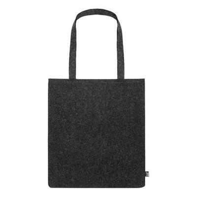 Sac shopping avec soufflet en RPET Gino Gris anthracite