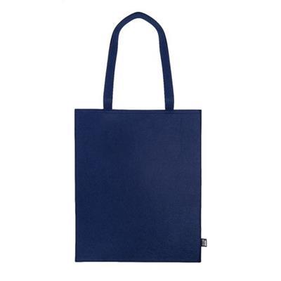 Sac shopping avec longues poignées en RPET Divios Bleu marine