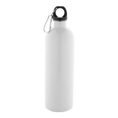 Bouteille en acier inox recyclée 750 ml Promote Blanc