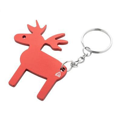 Porte-clés en alu recyclé en forme de renne Flamin