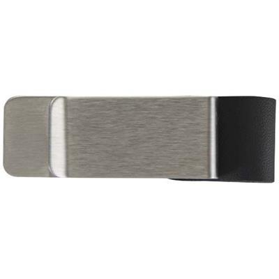 Pince à stylo en acier inoxydable et cuir Restolia Noir