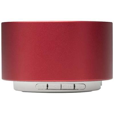 OBG PUB - Enceinte sans fil de 3 W en aluminium recyclé Site Rouge Enceinte sans fil de 3 W en aluminium recyclé Site Rouge