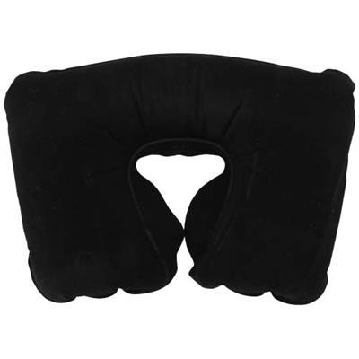 OBG PUB - Oreiller gonflable en PVC avec pochette Siniage Noir Oreiller gonflable en PVC avec pochette Siniage Noir