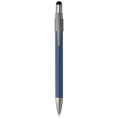 Stylo bille avec stylet et toupie antistress Zaino Bleu