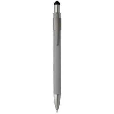 Stylo bille avec stylet et toupie antistress Zaino Gris