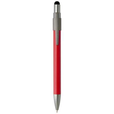 Stylo bille avec stylet et toupie antistress Zaino Rouge