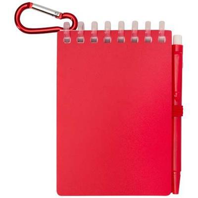 Set carnet souple en papier et stylo bille Regosia Rouge