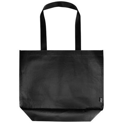 Sac shopping laminé en RPET robuste Saradio Noir
