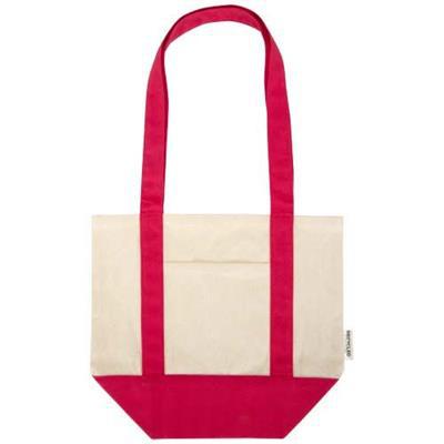 Sac shopping mini en coton recyclé robuste Soaline Rouge