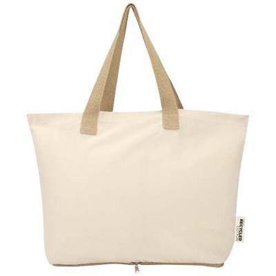 Sac shopping pliable en coton recyclé Grenoble Naturel