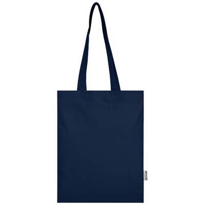 Sac shopping en coton recyclé et RPET Cebon Bleu marine