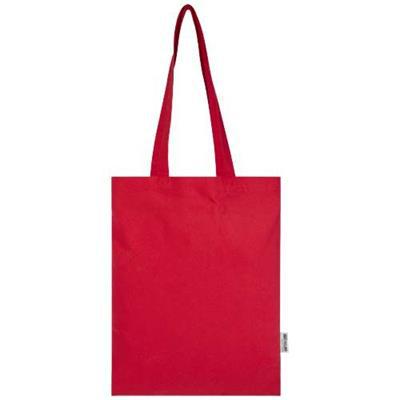 Sac shopping en coton recyclé et RPET Cebon Rouge