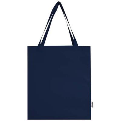 Sac shopping à soufflets en coton biologique Niozo Bleu marine