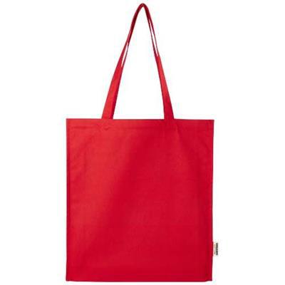 Sac shopping à soufflets en coton biologique Niozo Rouge