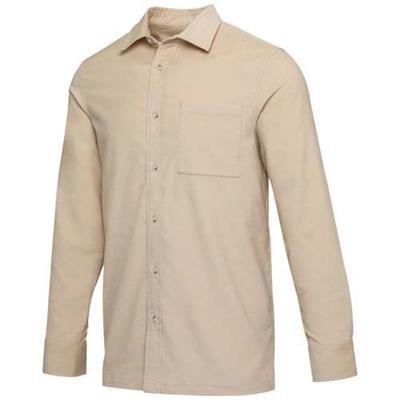 Chemise unisexe en velours côtelé élégante Juanio Beige
