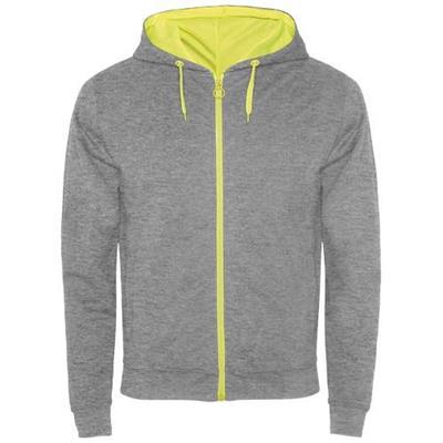 Veste de survêtement unisexe en polaire Yalefan Gris / Jaune