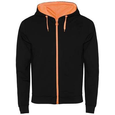 Veste de survêtement unisexe en polaire Yalefan Noir / Orange