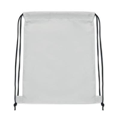 Sac à dos avec cordon en RPET pour enfants Tiroly Blanc