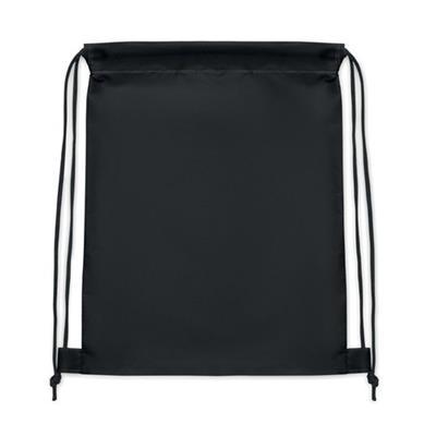 Sac à dos avec cordon en RPET pour enfants Tiroly Noir