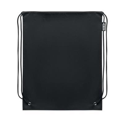 Sac à cordon en RPET non tissé avec cordon Kamil Noir