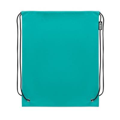 Sac à cordon en RPET non tissé avec cordon Kamil Turquoise