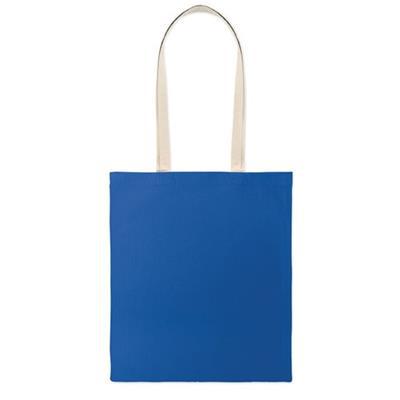 Sac shopping en coton avec longues poignées Ravio Bleu roi