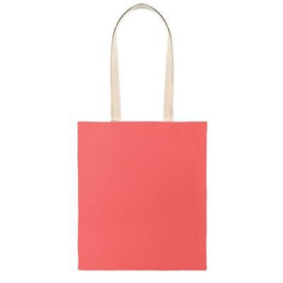 Sac shopping en coton avec longues poignées Ravio Fushia