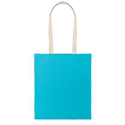 Sac shopping en coton avec longues poignées Ravio Turquoise