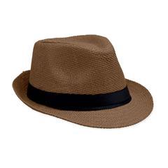 Chapeau de paille avec bande en polyester Frain