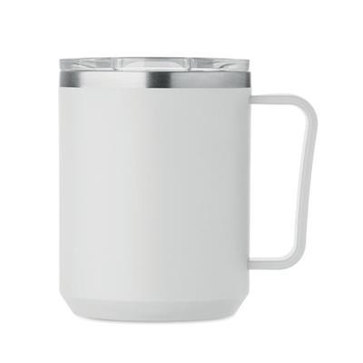 Mug à double paroi en acier et PP 400ml Sodiam Blanc