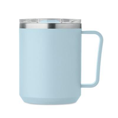 Mug à double paroi en acier et PP 400ml Sodiam Bleu ciel