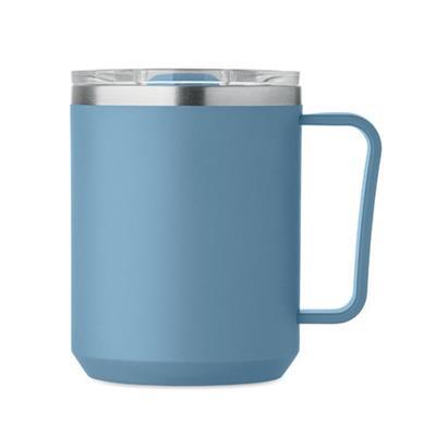 Mug à double paroi en acier et PP 400ml Sodiam Bleu pétrole