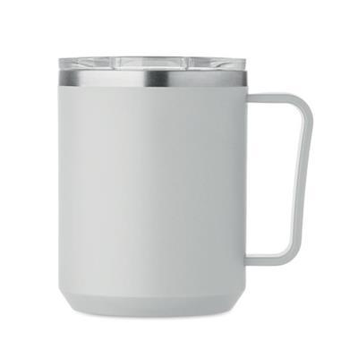Mug à double paroi en acier et PP 400ml Sodiam Gris