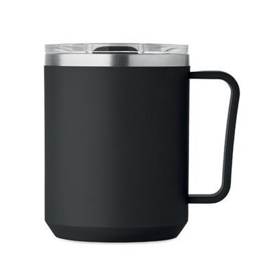Mug à double paroi en acier et PP 400ml Sodiam Noir