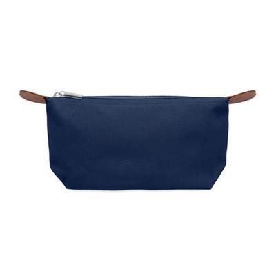 Trousse de toilette en 600D RPET et PU Mathios Bleu