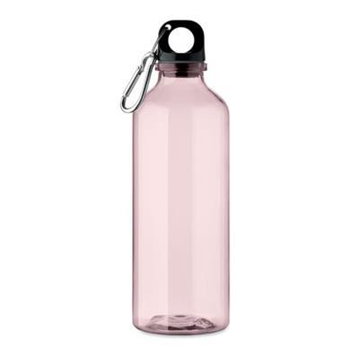 Bouteille d'eau en RPET 500ml avec mousqueton Piar Rose