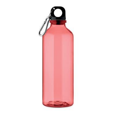 Bouteille d'eau en RPET 500ml avec mousqueton Piar Rouge