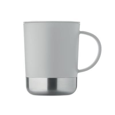 Mug simple paroi 300ml avec base en acier inox Dex Gris