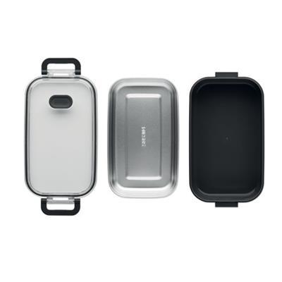 Boîte à lunch en PP avec intérieur en acier Mirafo Noir