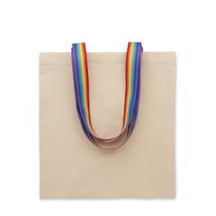 Sac shopping en coton avec anses colorées Tonga