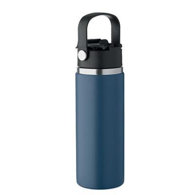 Bouteille isotherme double paroi en acier inox Mez Bleu marine