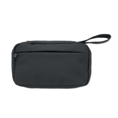 Trousse de toilette en RPET revêtement en PU Zeiko Noir