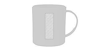 Tasse de 350 ml en plastique PP Spirit - Impression Droite