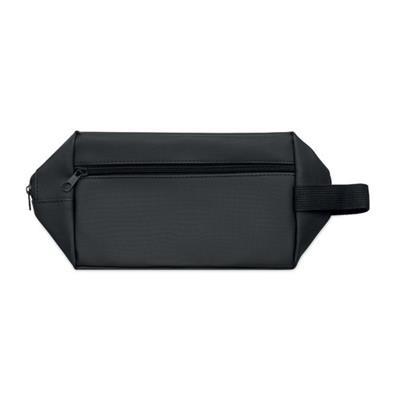 Trousse de toilette en 600D RPET et PU Amiano Noir
