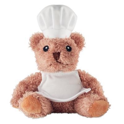 Ours en peluche chef cuisinier en polyester Miams