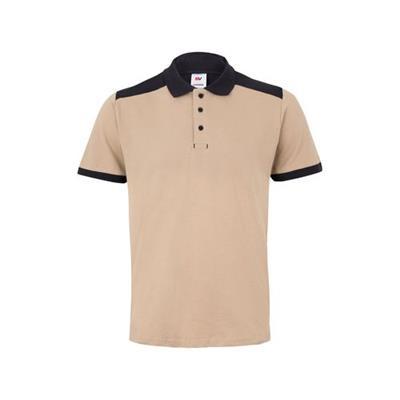 Polo piqué manches courtes en polyester Trembon Beige