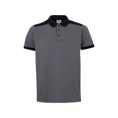 Polo piqué manches courtes en polyester Trembon Gris