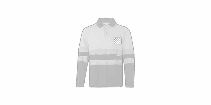 OBG.PUB - Polo bicolore à manches longues en polyester Grows - Impression Poche Polo bicolore à manches longues en polyester Grows - Impression Poche