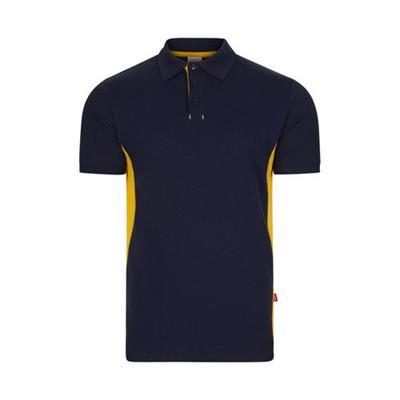 Polo piqué avec manches courtes en Polycoton Ingia Bleu marine / Jaune